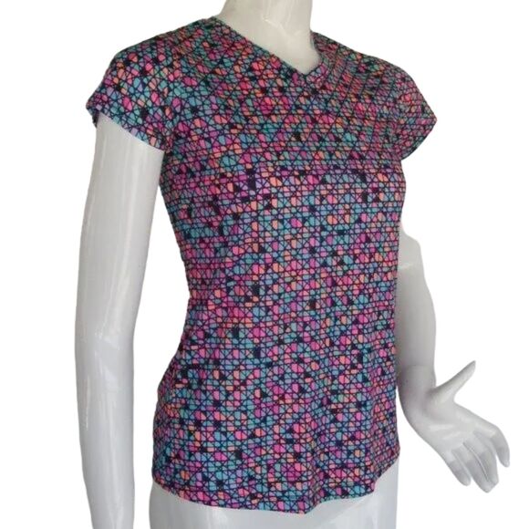 new C9 CHAMPION Activewear Top, XL, V-neck SS, Geometric, Short sleeves - Picture 2 of 11